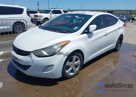 2013 Hyundai Elantra Gls z USA, uszkodzony, nr VIN 5NPDH4AE6DH387593